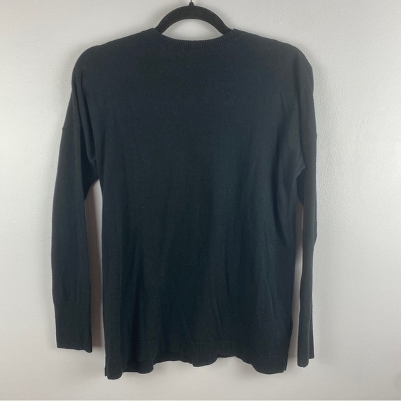 Eddie Bauer Black V Neck Long Sleeve Cotton Sweater Small - Picture 10 of 10
